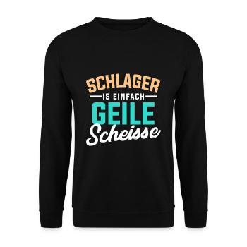 Schlager - Unisex Pullover - Schwarz - Vorne - Alina (178cm) & Michal (187cm)