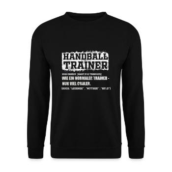 Handball coach - Unisex Sweatshirt - black - Front - Alina (178cm) & Michal (187cm)