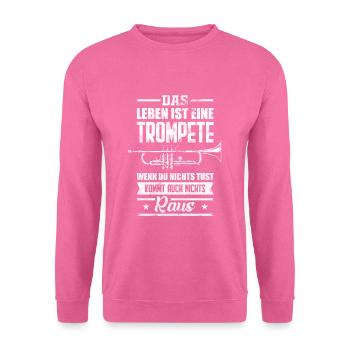 Trompeter Trompete lustiger Spruch Vintage - Unisex Pullover - Pink - Vorne