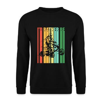 Quad Quad ATV Retro - Sweat-shirt Unisexe - noir - Devant - Alina (178cm) & Michal (187cm)