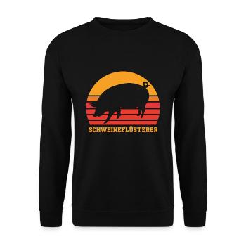 Cochon cadeau cochon cochon - Sweat-shirt Unisexe - noir - Devant - Alina (178cm) & Michal (187cm)