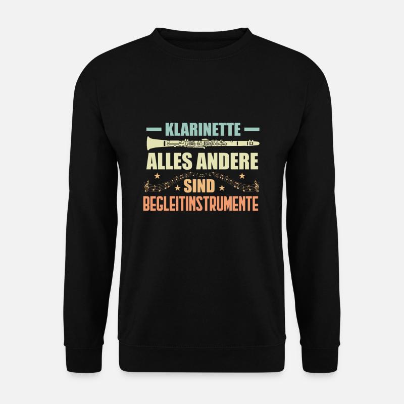 Klarinette Blasinstrument - Unisex Pullover - Schwarz