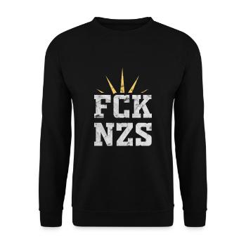 Droits de l'homme - Fuck Nazis - Sweat-shirt Unisexe - noir - Devant - Alina (178cm) & Michal (187cm)