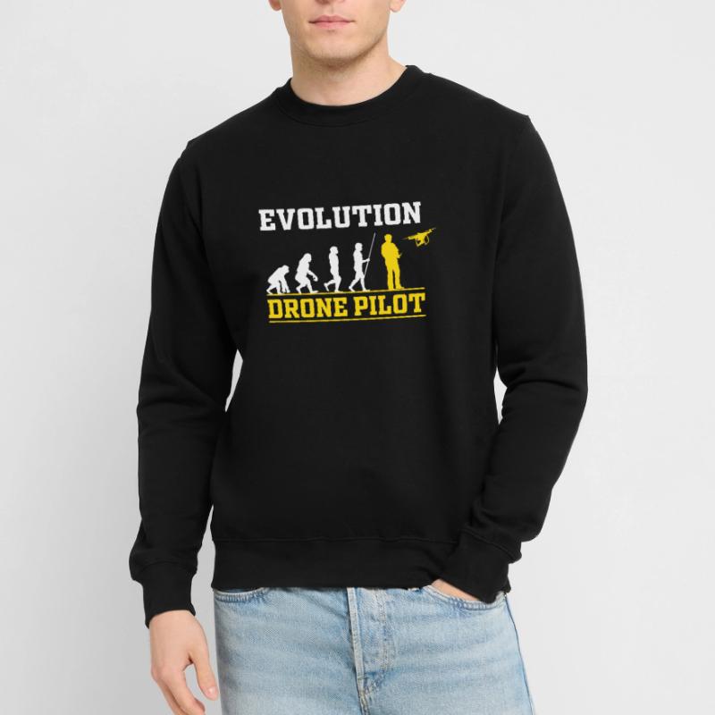Drohne Pilot Evolution Geschenk Idee Unisex Pullover