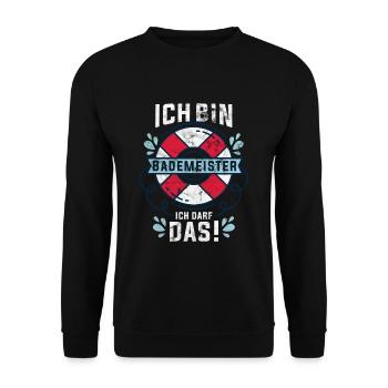 Maître-nageur cadeau - Sweat-shirt Unisexe - noir - Devant - Alina (178cm) & Michal (187cm)