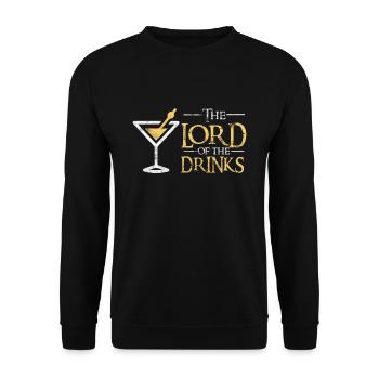 Kellner Barkeeper Drinks - Unisex Pullover - Schwarz - Vorne - Alina (178cm) & Michal (187cm)