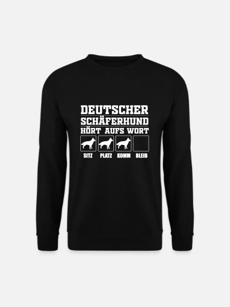 Deutscher Schäferhund Gassi - Unisex Pullover - Schwarz