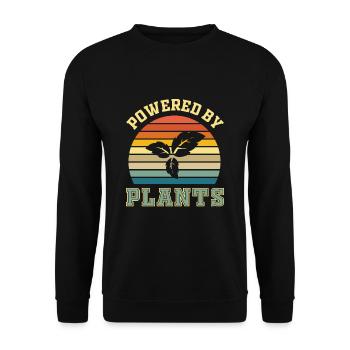 Végétalien - plantes - Sweat-shirt Unisexe - noir - Devant - Alina (178cm) & Michal (187cm)