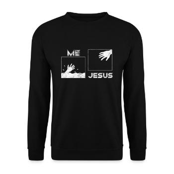 Jesus Bibel Rettung - Unisex Pullover - Schwarz - Vorne - Alina (178cm) & Michal (187cm)
