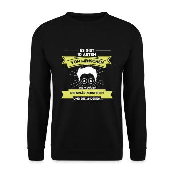 Informatiker - lustige Sprüche Geschenk - Unisex Pullover - Schwarz - Vorne - Alina (178cm) & Michal (187cm)