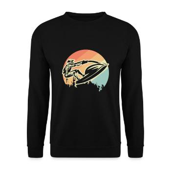 Jet ski retro - Unisex Sweatshirt - black - Front - Alina (178cm) & Michal (187cm)