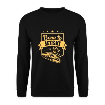 Jet Ski - Born to Jet Ski - Unisex Sweatshirt - black - Front - Alina (178cm) & Michal (187cm)