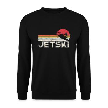 Jet ski ski nautique - Sweat-shirt Unisexe - noir - Devant - Alina (178cm) & Michal (187cm)