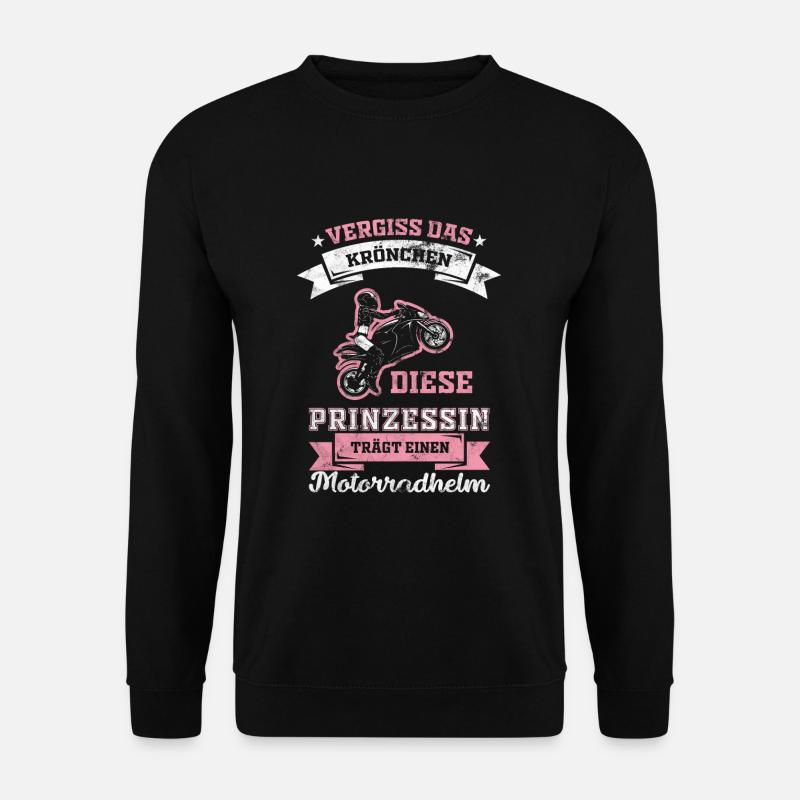 Motorradfahrerin Leidenschaft - Unisex Pullover - Schwarz