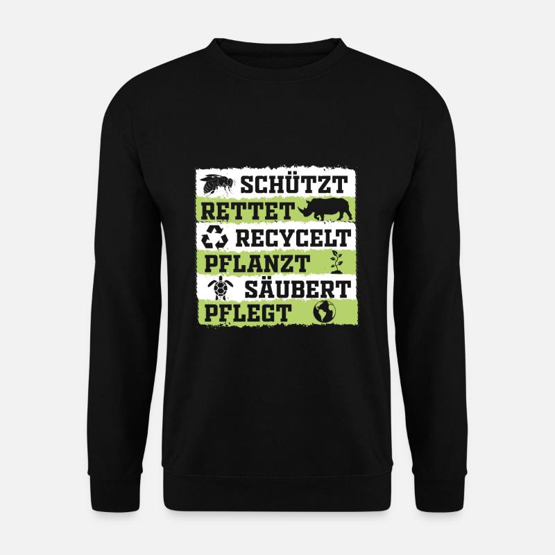 Klimaschutz Naturschutz Umwelt Umweltschutz - Unisex Pullover - Schwarz