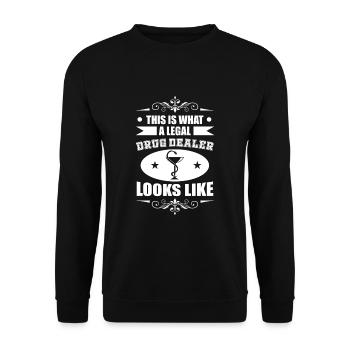 Apotheker Medikamente Medizin - Unisex Pullover - Schwarz - Vorne - Alina (178cm) & Michal (187cm)