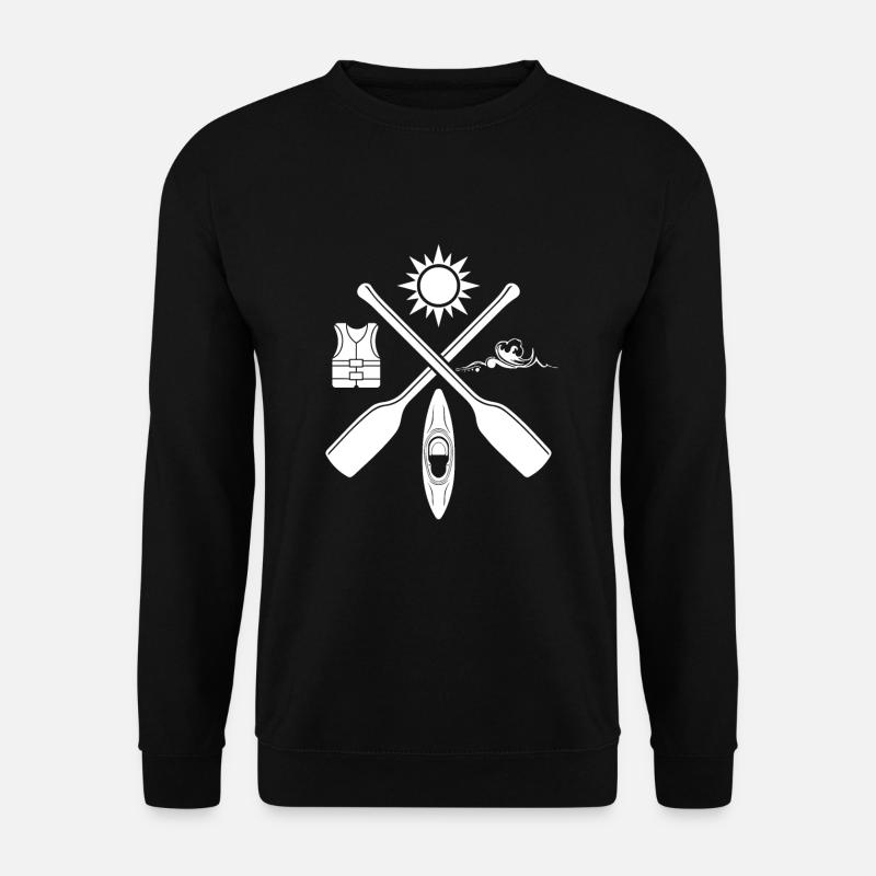 Kajak Rudern Paddeln Wassersport - Unisex Pullover - Schwarz
