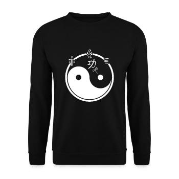 Tai Chi Taijiquan Ying Yang - Sweat-shirt Unisexe - noir - Devant - Alina (178cm) & Michal (187cm)