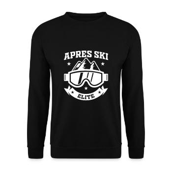 Ski skier skiing apres ski elite - Unisex Sweatshirt - black - Front - Alina (178cm) & Michal (187cm)