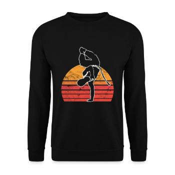 Cadeau de danse de sport de combat de capoeira - Sweat-shirt Unisexe - noir - Devant - Alina (178cm) & Michal (187cm)