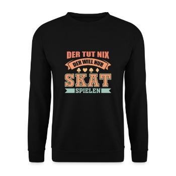 Skat - Unisex Pullover - Schwarz - Vorne - Alina (178cm) & Michal (187cm)
