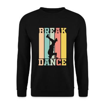 Breakdance - Unisex Pullover - Schwarz - Vorne - Alina (178cm) & Michal (187cm)