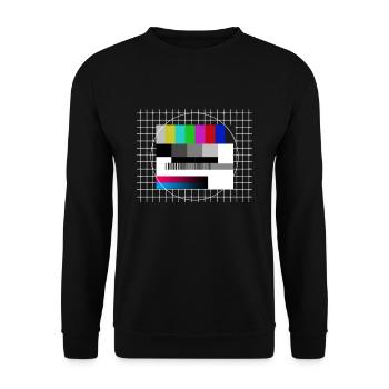 Testbild Retro 80er Jahre Kostüm - Unisex Pullover - Schwarz - Vorne - Alina (178cm) & Michal (187cm)