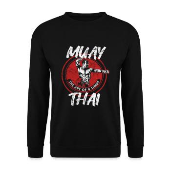 Muay Thai - L'art des 8 membres - Sweat-shirt Unisexe - noir - Devant - Alina (178cm) & Michal (187cm)