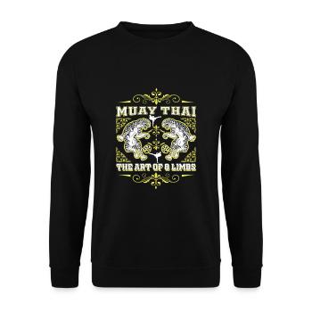 Muay Thai - Sweat-shirt Unisexe - noir - Devant - Alina (178cm) & Michal (187cm)