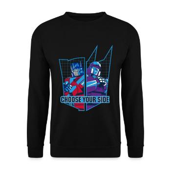 Transformers Optimus Prime Vs. Megatron - Unisex Sweatshirt - black - Front - Alina (178cm) & Michal (187cm)