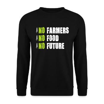 Pas d’agriculteurs, pas de nourriture, pas d’avenir Tracteur Demo Farmer - Sweat-shirt Unisexe - noir - Devant - Alina (178cm) & Michal (187cm)