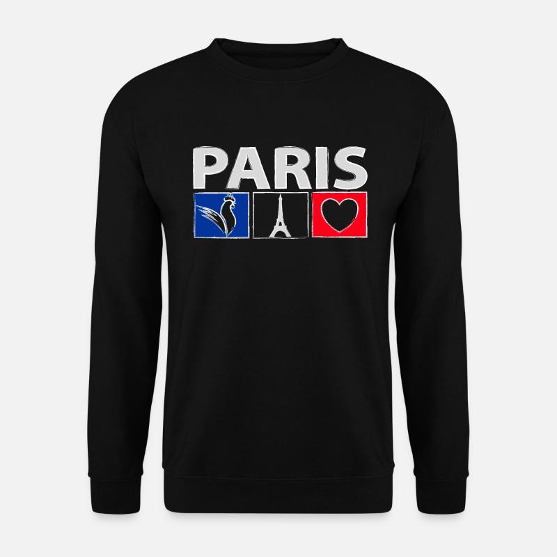 Paris with heart - Unisex Sweatshirt - black