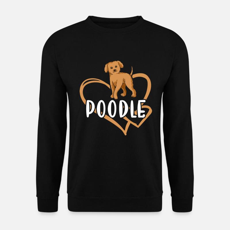 Cœur de caniche - Sweat-shirt Unisexe - noir