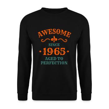 Birthday 1965 - Unisex Sweatshirt - black - Front - Alina (178cm) & Michal (187cm)