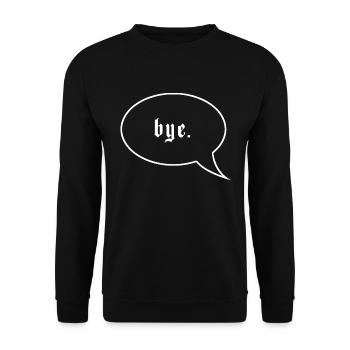 Bye Anti Social Grunge Aesthetic Clothes Soft Goth - Unisex Pullover - Schwarz - Vorne - Alina (178cm) & Michal (187cm)