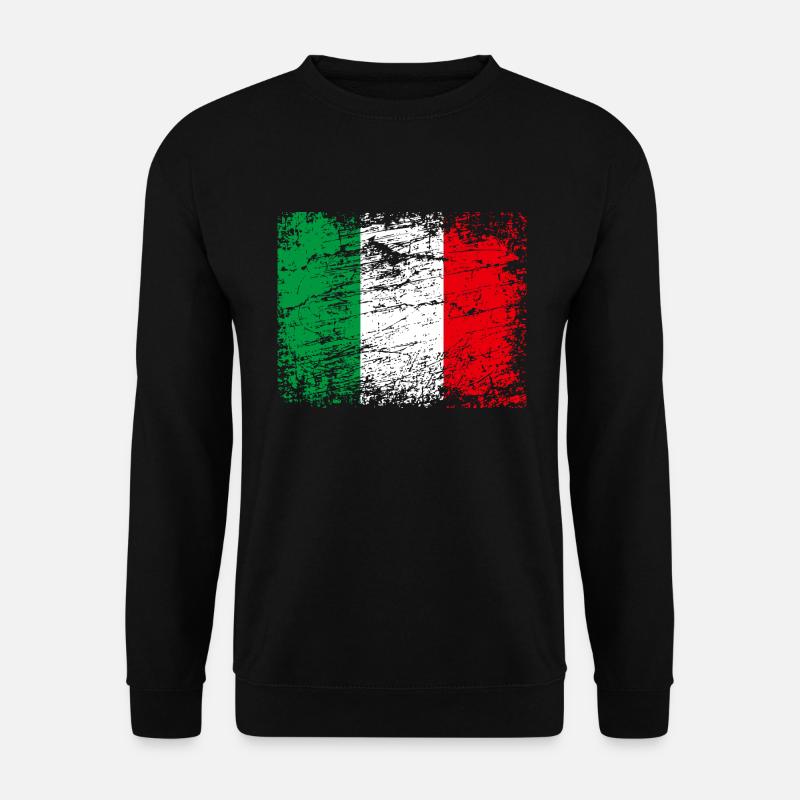 Italienische Flagge im Vintage-Stil - Unisex Pullover - Schwarz