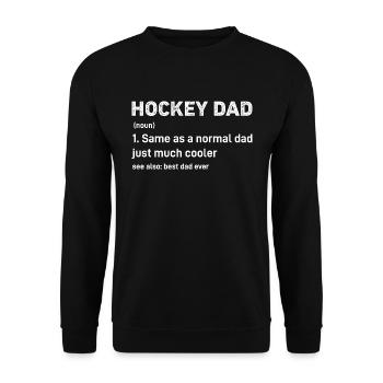 Définition amusante de papa de hockey - Sweat-shirt Unisexe - noir - Devant - Alina (178cm) & Michal (187cm)