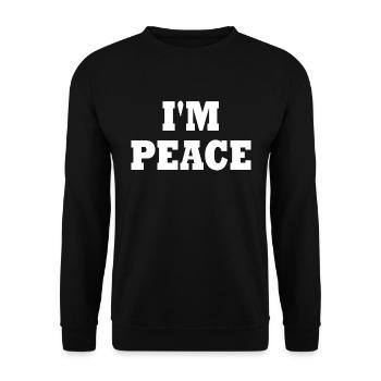 I'm peace - Sweat-shirt Unisexe - noir - Devant - Alina (178cm) & Michal (187cm)