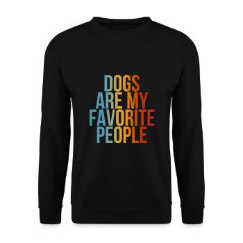 Dogs Are My Favorite People - Unisex Pullover - Schwarz - Vorne - Alina (178cm) & Michal (187cm)