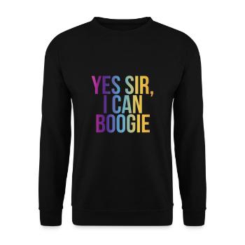 Yes Sir, I Can Boogie - Unisex Pullover - Schwarz - Vorne - Alina (178cm) & Michal (187cm)