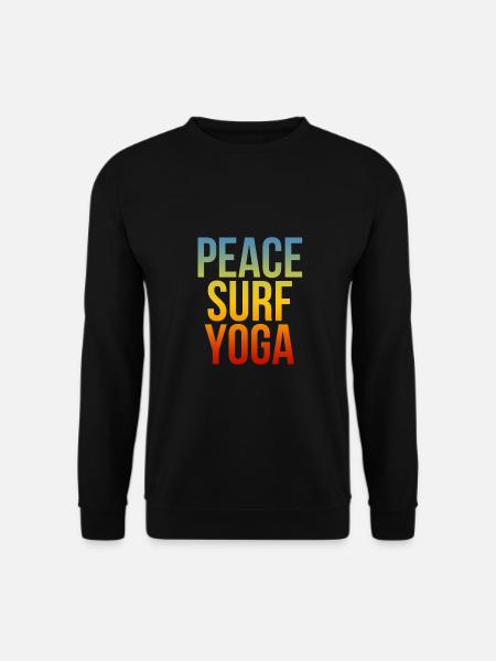 Peace Surf Yoga - Unisex Sweatshirt - black