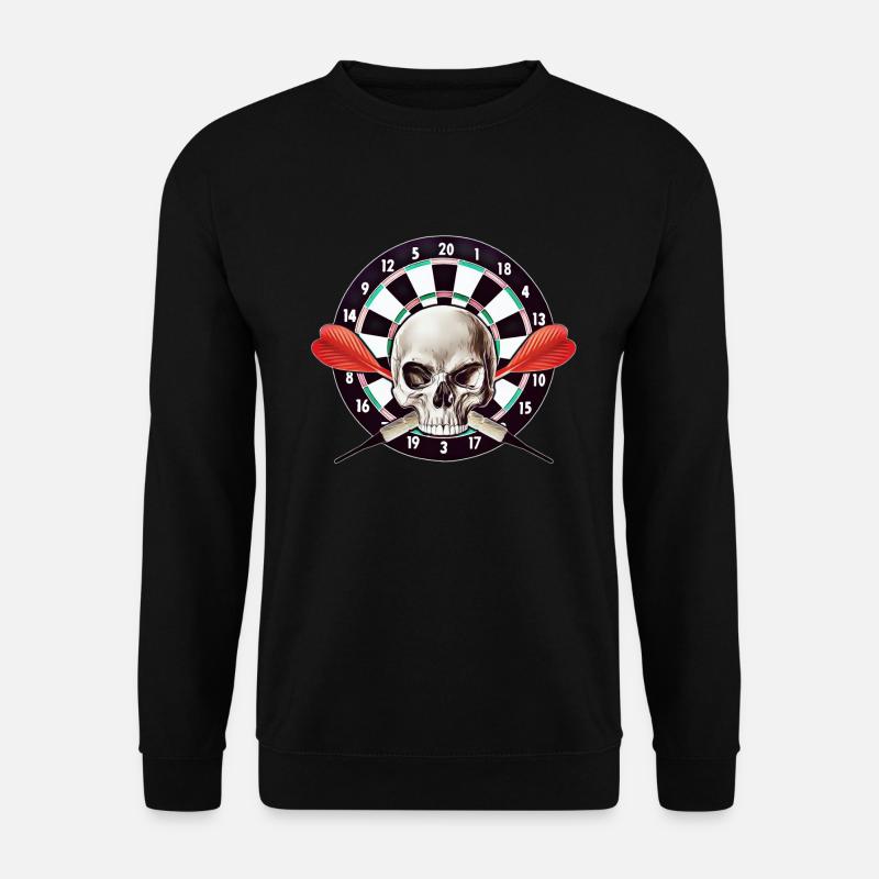 crâne de fléchettes - Sweat-shirt Unisexe - noir