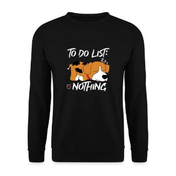 To do list nothing dog cute gift - Unisex Sweatshirt - black - Front - Alina (178cm) & Michal (187cm)
