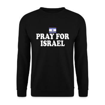 Pray for israel - Unisex Pullover - Schwarz - Vorne - Alina (178cm) & Michal (187cm)