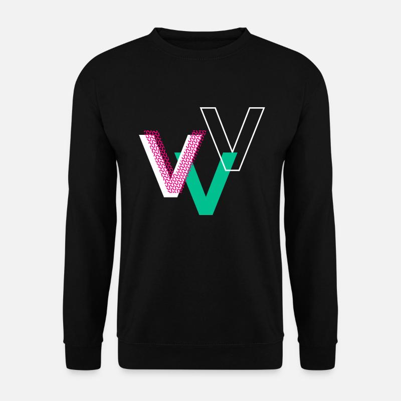 V Buchstabe - Unisex Pullover - Schwarz
