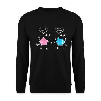Chemie Zucker Liebe - Unisex Pullover - Schwarz - Vorne - Alina (178cm) & Michal (187cm)