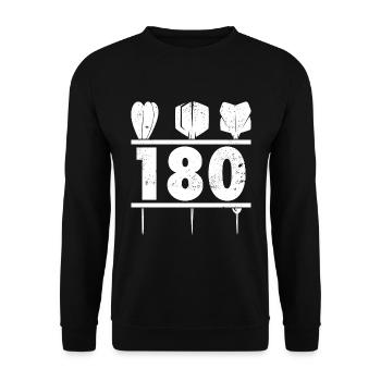 Darts 180 Darts Play Darter Darts Darts Players - Unisex Sweatshirt - black - Front - Alina (178cm) & Michal (187cm)