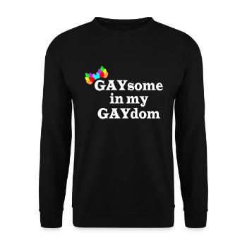 Gaysome in my Gaydom 2 - Unisex Sweatshirt - black - Front - Alina (178cm) & Michal (187cm)