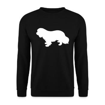 Cavalier King Charles Spaniel Silhouette - Unisex Pullover - Schwarz - Vorne - Alina (178cm) & Michal (187cm)