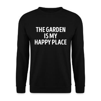 Le jardin est mon endroit heureux - Sweat-shirt Unisexe - noir - Devant - Alina (178cm) & Michal (187cm)